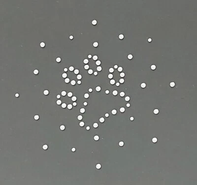 Hotfix Strassbügelbild Motiv Tatze Silhouette Glasstrass Applikation Handgelegt - Bild 1 von 4