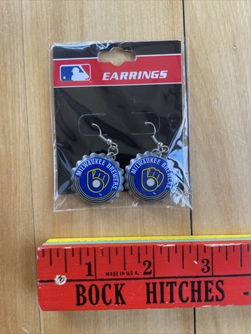 Milwaukee Brewers Earrings MLB Baseball Brewers Souvenir Fashion Jewelry Costume Cover