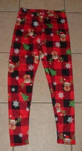 Jr Medium 7 / 9 Elastic Waist Fleece Lined Christmas Holiday Lounge Sleep Pants - Picture 1 of 2