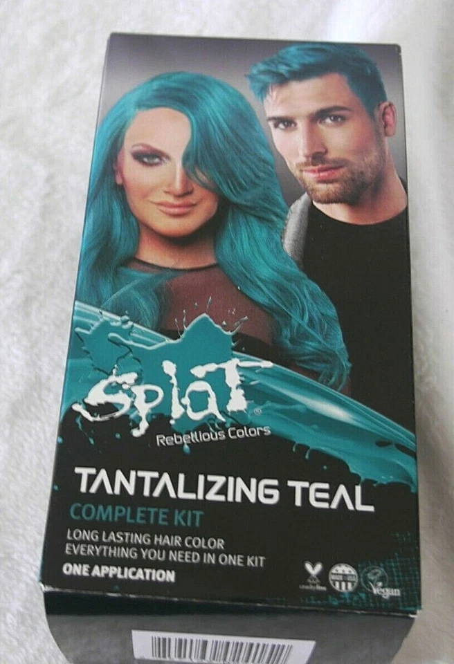 2x Splat Rebellious Hair Color Tantalizing Teal Complete Kit