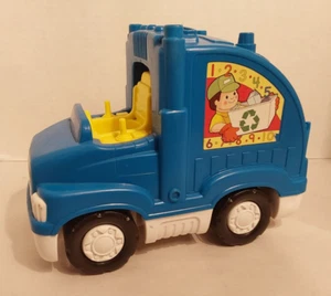 Camión de basura de reciclaje Fisher Price Sing n Learn Little People ¡USADO!! - Imagen 1 de 8