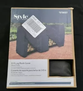 Style Selections 8-FT Log Rack Cover Black - Picture 1 of 2