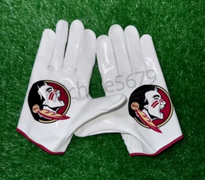 Nike FSU Florida State Team Issued White Vapor Jet 7.0 Football Gloves Size XL - Picture 1 of 3