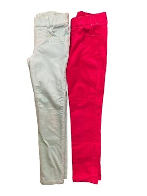 GYMBOREE 2 PARES DE PANTALONES AZUL CLARO ROSA INTENSO PARA NIÑOS NIÑAS TALLA 6 Foto 1 de 4
