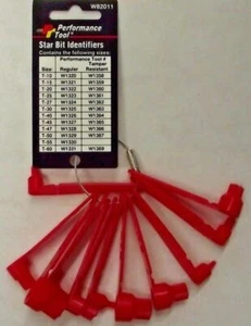 Performance Tool W82011 Torx / Star Drive Bit Identifier - Picture 1 of 1
