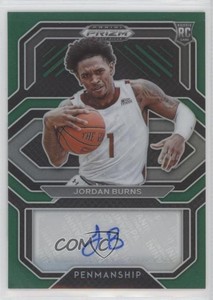 2021 Panini Prizm Draft Picks College Penmanship Green Jordan Burns #CP-JBU Auto