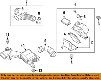 Conjunto de filtro de aire usado se adapta a: Nissan Nv200 MR20DE 2014 furgoneta de carga grado A Foto 1 de 2