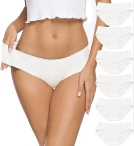 Womens Underwear Cotton Seamless Soft Stretachable Panties - LARGE 6 Pair - Picture 1 of 6