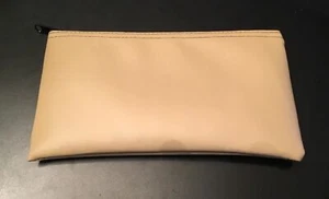 5 TAN & RED Vinyl Bank Deposit Money Bags - Cash Coins Organizer 10.5 5.5 Inches - Imagen 1 de 2