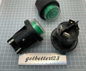 1pc RLEIL RL5 T125/55 Green Button Pushbutton Switch with Waterproof Cover - Picture 1 of 3