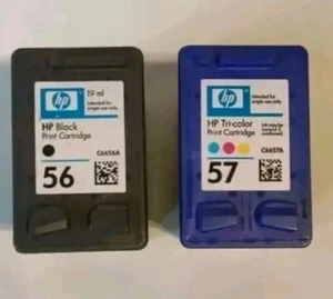 Oryginalne wkłady atramentowe HP 56 + HP 57 Pakowane C6656A +C6657A - Nieużywane! - Zdjęcie 1 z 4