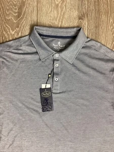 Nat Nast shirt short sleeve Men’s Button NEW Blue gray Golf XL Polo - Picture 1 of 7