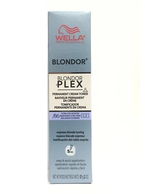 Tónico en crema permanente Wella Blondor Plex/86 Ultra Cool Booster, 2 oz Foto 1 de 3