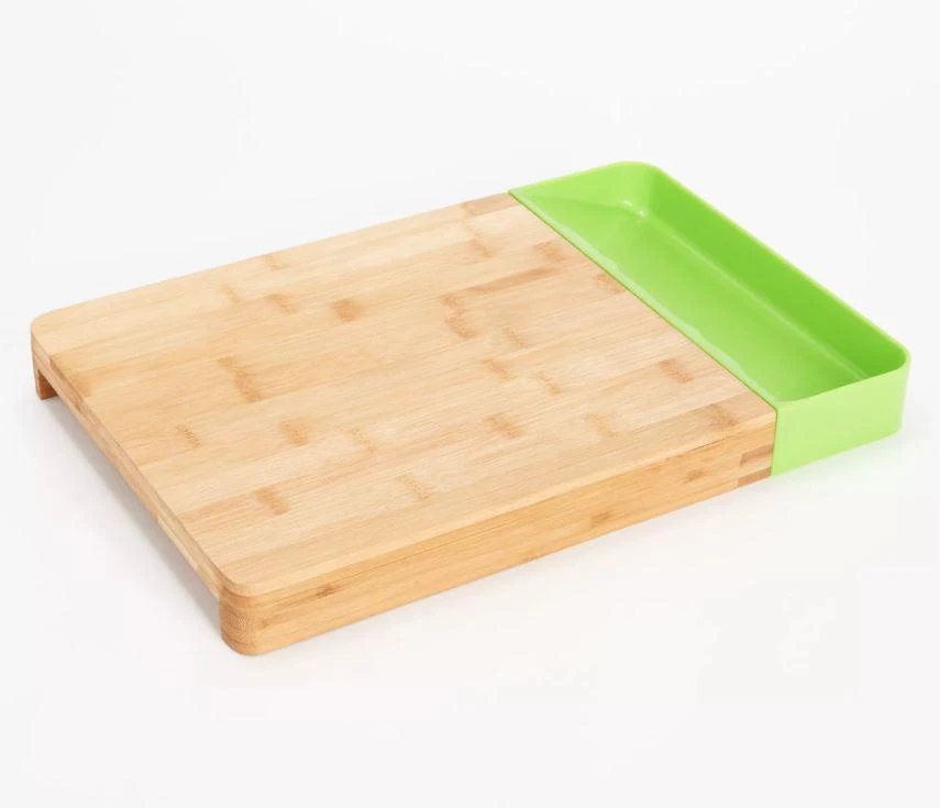 Tábua de corte de madeira de bambu Cook's Essentials com bandeja de sucata - Imagem 1 de 1