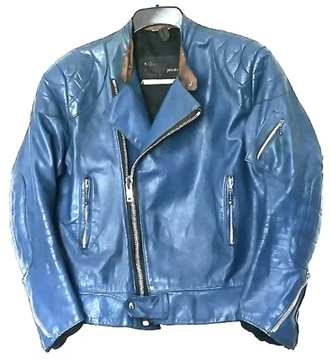 SUPERB BELSTAFF  BLUE LIGHTENING VINTAGE MOTORCYCLE JACKET - 42 - 60s LEWIS ERA - Image 1 of 4