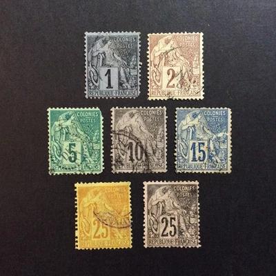 BroadviewStamps French Colonies #46-47, 49-51, 53-54 mostly used F-VF - Image 1 of 2