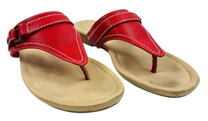 Sandalias planas St Johns Bay para mujer talla 8,5 M Zina rojas de espuma viscoelástica 754150 - Imagen 1 de 13