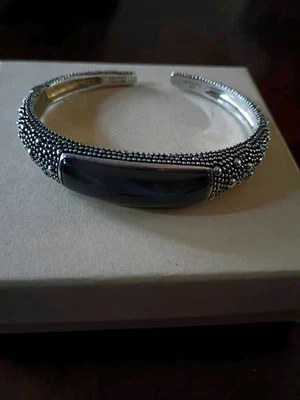 Brazalete Michael Dawkins Noche Estrellada Puño con Bisagras Piedras Preciosas Mediano-Hermoso Usado en Excelente Condición Foto 1 de 4