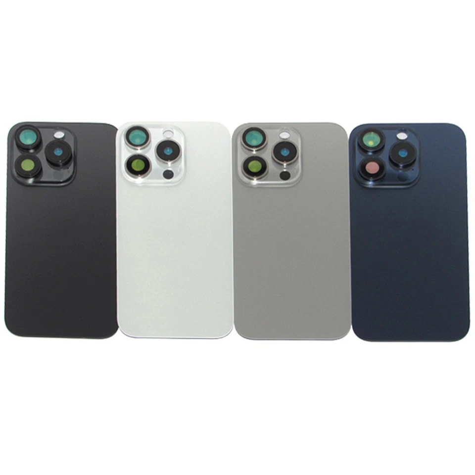 Cubierta de vidrio para puerta de batería con lente de cámara para iPhone 15 15+ / 15 Pro 15 Pro Max Foto 1 de 4