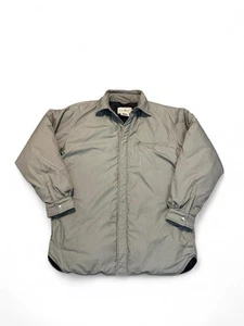 VTG 90s L.L bean quilt lined goose down full button shacket tan size L mens RARE - Picture 1 of 8