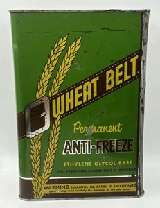 Vintage 1950’s Wheat Belt Anti-Freeze Fargo, ND. Old Advertising Tin Can - Picture 1 of 13