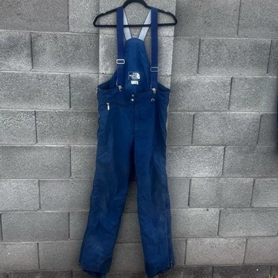 NORTH FACE Blue SNOWSUIT SKI BIB SNOW BOARD - Image 1 of 4