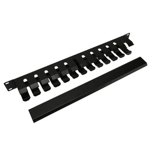 2U Rack Mount Cable Management 12 Slots With Dustproof Panel For 19in Standar CB - Afbeelding 1 van 24