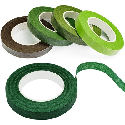 Cinta floral de 5 rollos, cinta de floristería de 1/2 pulgada y 30 yardas, cinta envolvente de flores para FL fresco Foto 1 de 4