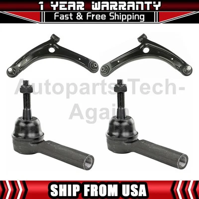 4 Mevotech Front Tie Rod End Control Arm Fits 2009-2012 Dodge Caliber - Image 1 of 4