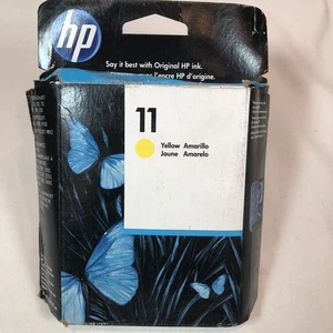 HP 11 Yellow C4838A DesignJet Inkjet OfficeJet Ink Cartridge - Oldest 04/2012 - Picture 1 of 2