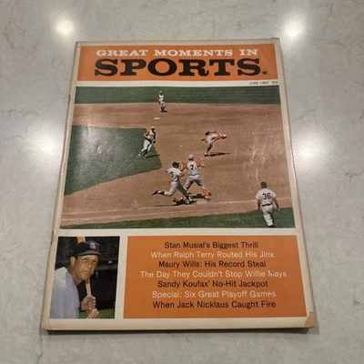 Great Moments In Sports Junio 1963 Stan Musial Cubierta ENVÍO EL MISMO DÍA De colección Foto 1 de 3