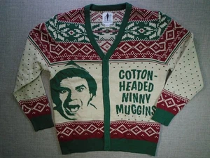 Elf The Movie Cardigan Sweater Women's Large Holiday Button Christmas Buddy - Picture 1 of 12