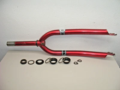 Red Steel Fork with Head Set & Component off a 26" Kent La Jolla Cruiser Bicycle - Image 1 of 4