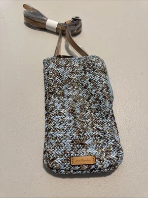 TELÉFONO CELULAR BANDOLERA DE PAJA VERA BRADLEY en MARRÓN COMO NUEVO, VIDA MARINA, 4" X 7" Foto 1 de 4