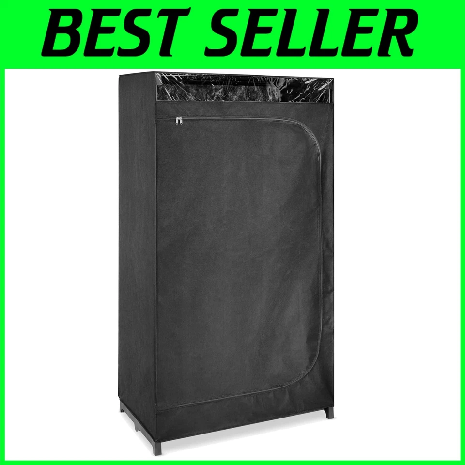 独立式的 Clothes Closet - 36" Wide - 黑色 — 第 1/4 张图片