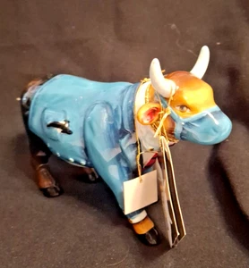 Vintage COW PARADE 7358 Dr. Moo D. Brown Figur - Bild 1 von 4