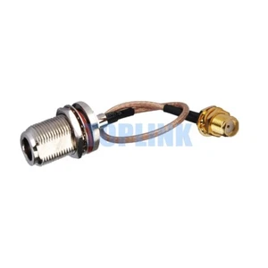 SMA Female Jack to N Female Bulkhead With O-ring Pigtail Coax Cable RG316 15cm - Foto 1 di 3