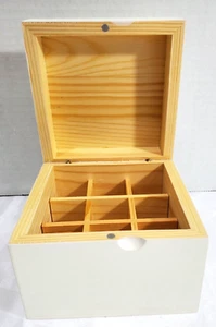 Young Living Essential Oils Wooden Storage Box Holds 9 Bottles White BOX ONLY - Picture 1 of 9