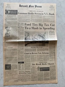 Detroit Free Press, 7 de octubre de 1975, Sec A, p 1-2/9-10-Gunman exige que Hearst sea liberado - Imagen 1 de 1
