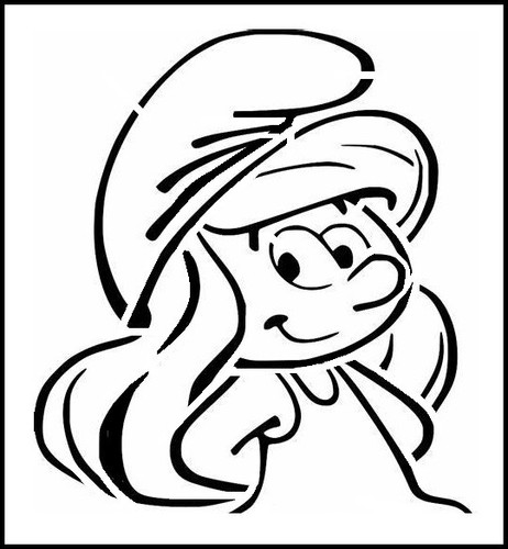 8"x8.5" Clear Plastic Stencil - Smurfette (SC698) | eBay