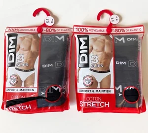 DIM Herren Slips 6er-Multipack schwarz, Baumwoll-Stretch - Größe XL - Bild 1 von 2