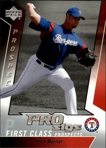 2005 Upper Deck Pro Sigs Texas Rangers Baseball Card #129 Nick Masset FC RC