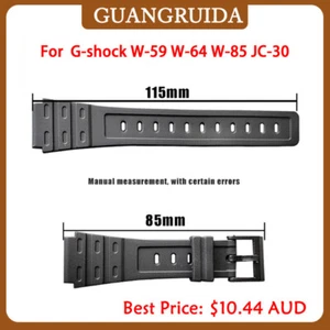 18mm Black Replacement Strap Watch Band For Casio G-shock W-59 W-64 W-85 JC-30 - Picture 1 of 10