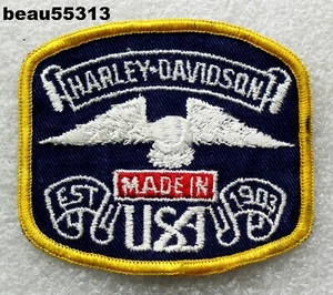 ⭐"NEW VINTAGE" HARLEY DAVIDSON "MADE IN USA" VEST JACKET PATCH - Picture 1 of 1