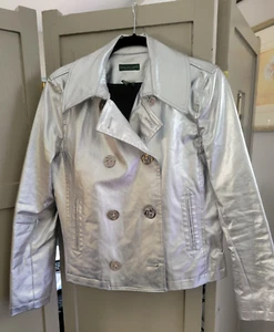 Lauren Ralph Lauren Soiree Fashion Pea Coast Jacket Silver - Picture 1 of 22