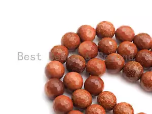 Quality Goldstone Smooth/Faceted Beads Gold stone, sku#U627 - Picture 1 of 5