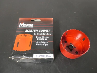 Morse AV52 Master Cobalt HSS Bi-Metal Hole Saw. Diameter: 3-1/4" (83mm) - Image 1 of 4