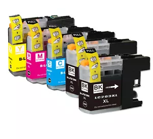5 PK Printer Ink Set + Chip fits Brother LC203 MFC-J460DW MFC-J480DW MFC-J485DW - Picture 1 of 5
