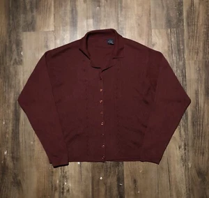 Laura Scott Women’s Large Burgundy Cardigan - Picture 1 of 7