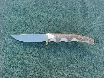 Cuchillo de hoja fija desollador de caza RUKO MUELA BOWIE NUEVO DE STOCK España agarre de ciervo Foto 1 de 4